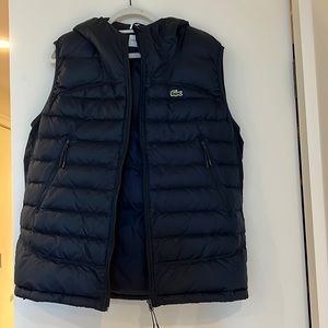 Lacoste Men’s Puffer Vest XL Navy blue